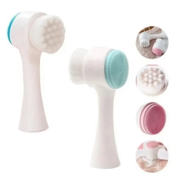 A Escova de Limpeza Facial 2 em 1 Massagem Skin Care combina limpeza profunda e massagem revitalizante para uma pele macia e saudável.