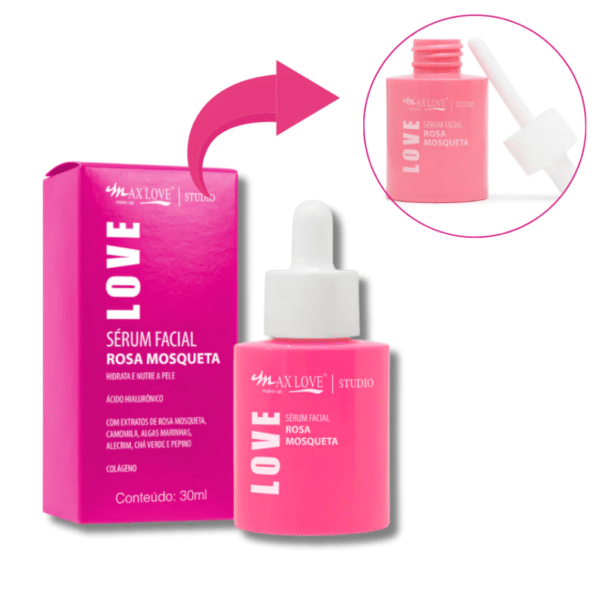 O Sérum Facial de Rosa Mosqueta 30ml Max Love é um poderoso aliado para quem busca uma pele mais hidratada, regenerada e com aspecto saudável. Rico em propriedades antioxidantes e nutritivas, ele ajuda a restaurar a barreira cutânea, suavizar marcas, uniformizar o tom da pele e proporcionar um brilho natural incrível.