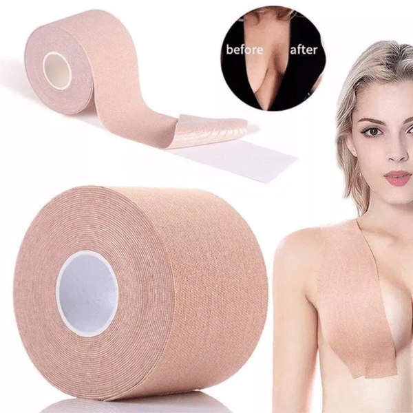 Sutiã Adesivo Boob Tape Invisível Prova D’Água: Sutiã adesivo transparente, à prova d'água, que oferece sustentação, conforto e discrição, ideal para roupas sem alças ou com decotes profundos. Proporciona liberdade de movimento e fixação duradoura, elevando e modelando os seios de forma natural e invisível.