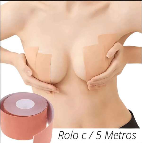 Sutiã Adesivo Boob Tape Invisível Prova D’Água: Sutiã adesivo transparente, à prova d'água, que oferece sustentação, conforto e discrição, ideal para roupas sem alças ou com decotes profundos. Proporciona liberdade de movimento e fixação duradoura, elevando e modelando os seios de forma natural e invisível.
