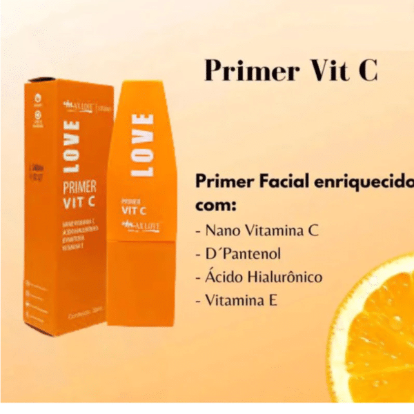 O Primer Vitamina C Max Love prepara a pele para uma maquiagem perfeita, oferecendo um acabamento radiante e duradouro. Sua fórmula com Vitamina C proporciona proteção antioxidante, hidratação e ajuda a melhorar a textura da pele, combatendo sinais de envelhecimento. Ideal para todos os tipos de pele, controla a oleosidade e mantém a maquiagem impecável ao longo do dia, deixando a pele suave, macia e luminosa. Perfeito para quem busca um glow saudável e maquiagem de longa duração.