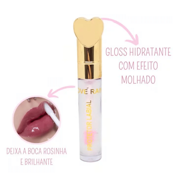O Protetor Labial Love Rain Brilho Labial oferece hidratação intensa e proteção contra o ressecamento, mantendo seus lábios macios e suaves o dia todo.