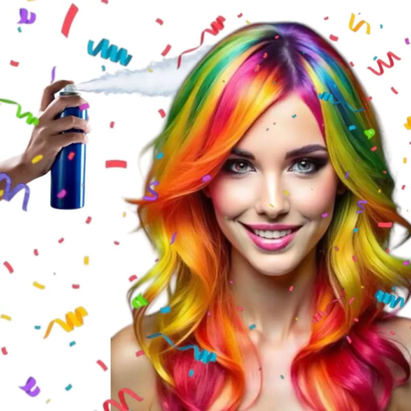 A Tinta Spray Temporária Colorida para Cabelo 150ml oferece uma maneira prática e divertida de mudar o visual instantaneamente!