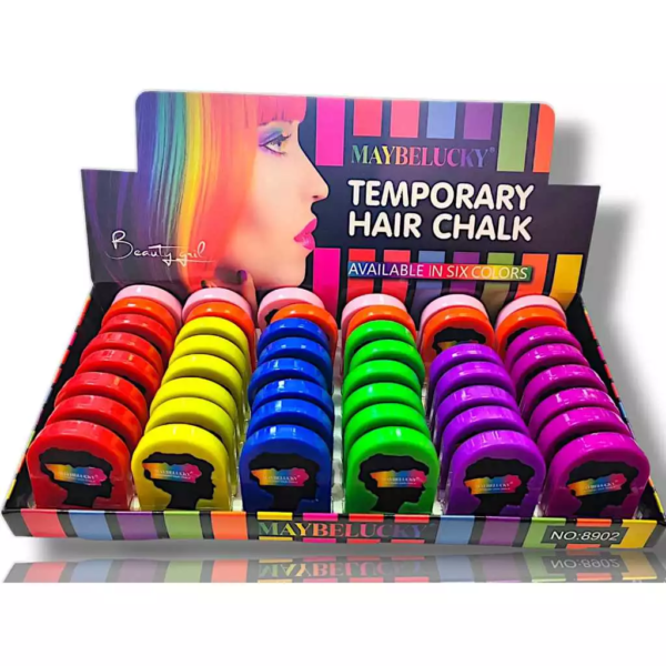 A Tinta de Cabelo Temporária Chalk oferece cores vibrantes e intensas para transformar seu visual instantaneamente!