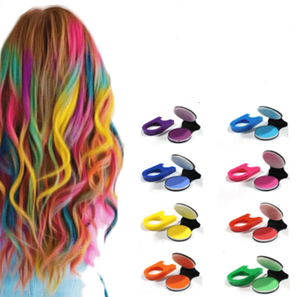A Tinta de Cabelo Temporária Chalk oferece cores vibrantes e intensas para transformar seu visual instantaneamente!