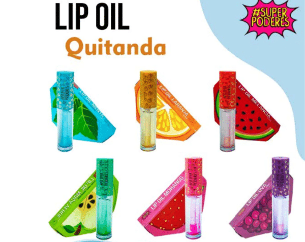 Super Poderes Lip Oil Quitanda – Óleo labial hidratante com brilho natural, nutrição profunda e aroma de frutas tropicais. Lábios macios e radiantes sem sensação pegajosa. 💋✨